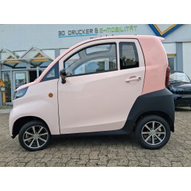 Madat A01 – Elektro-Microauto Rosa (E-Mopedauto) mit Bleigel Akku , 45 km/h oder 25 km/h