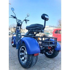 Madat CP-3 Elektroroller Zweisitzer – Dreirad, 45 km/h (25 km/h Option), 20 Ah Akku, 40 km Reichweite, Blau