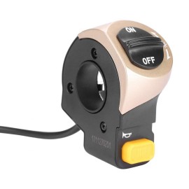 Langfeite T8 Elektrofahrrad Hupenschalter 2 in 1 Kombination Elektroroller Lichtschalter Fahrrad Frontlampe Hupe Schaltknopfschalter für Elektrofahrrad Elektroroller Hupenschalter