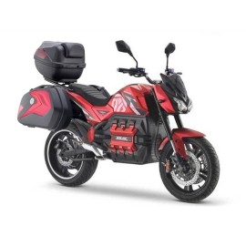 DAYI E-Odin 2.0 E Roller E Scooter E Motorrad 17 Zoll 125-130 km/h 100 Ah Akku 150-220 km (mit Topcase und Seitenkoffer)