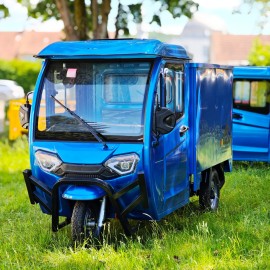 Madat E Cargo Pro  E-Dreirad E Kabinenroller  mit geschlossene Ladefläche Blau