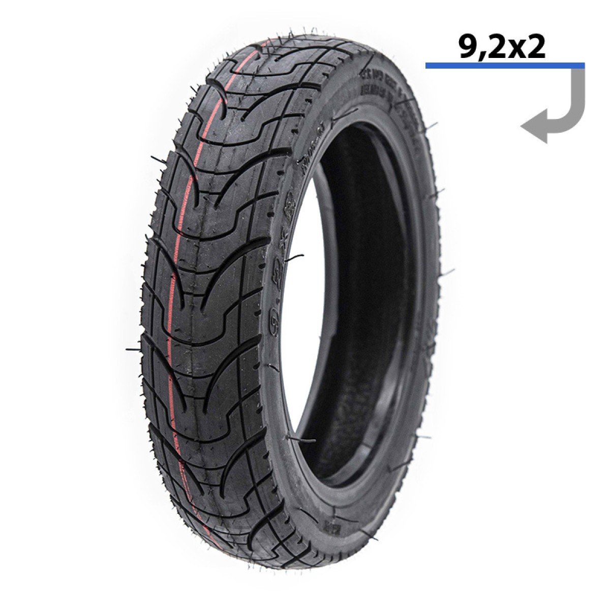 E Scooter E Roller Spare part Tubeless cityroad tire 9.2×2