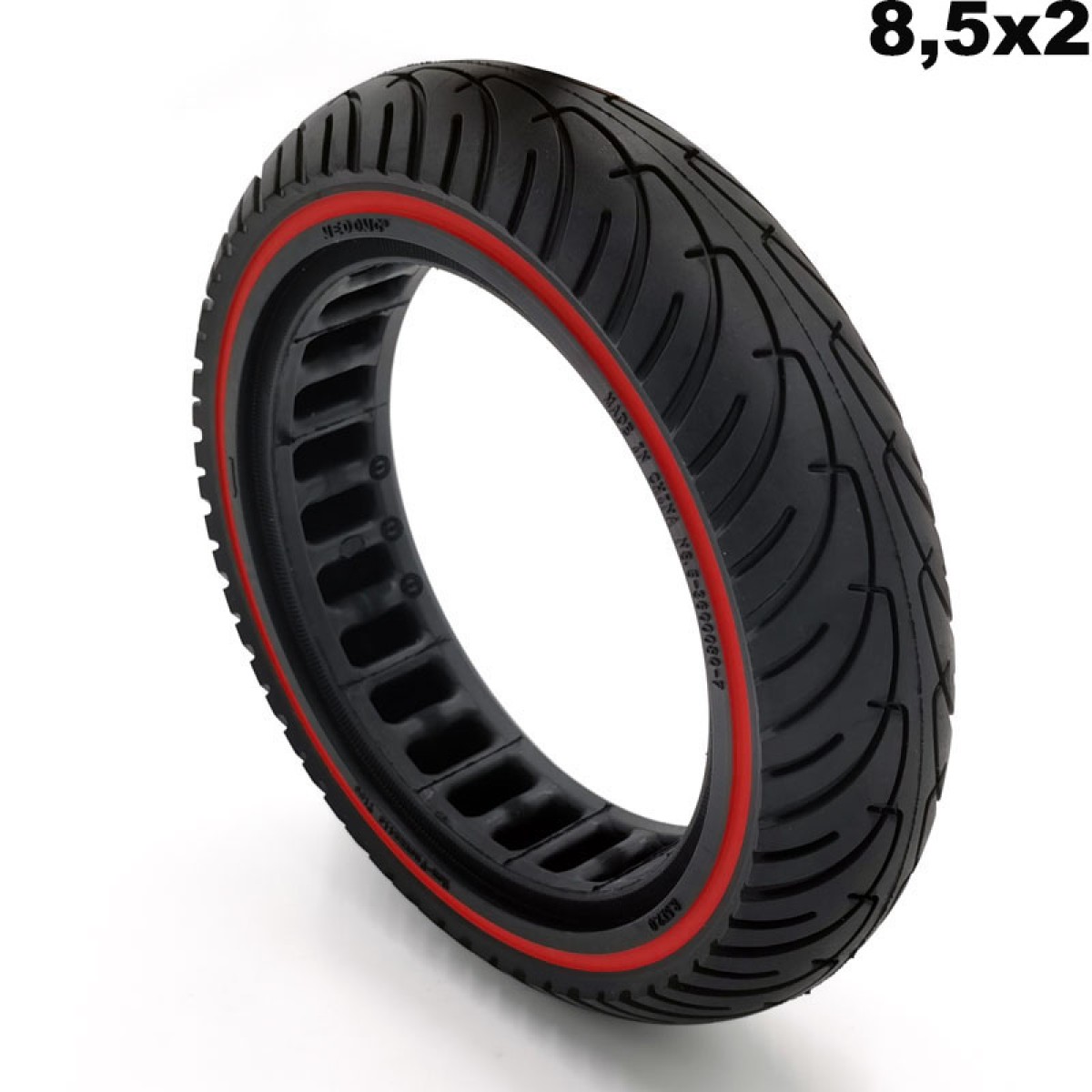 E Scooter E Roller Spare part  Ultralight solid wheel 8.5×2  Red line