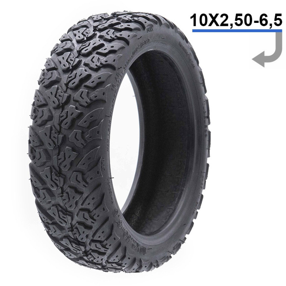 E Scooter E Roller Ersatzteil Schlauchloser Offroad-Reifen 10×2,5-6,5 Humming bird