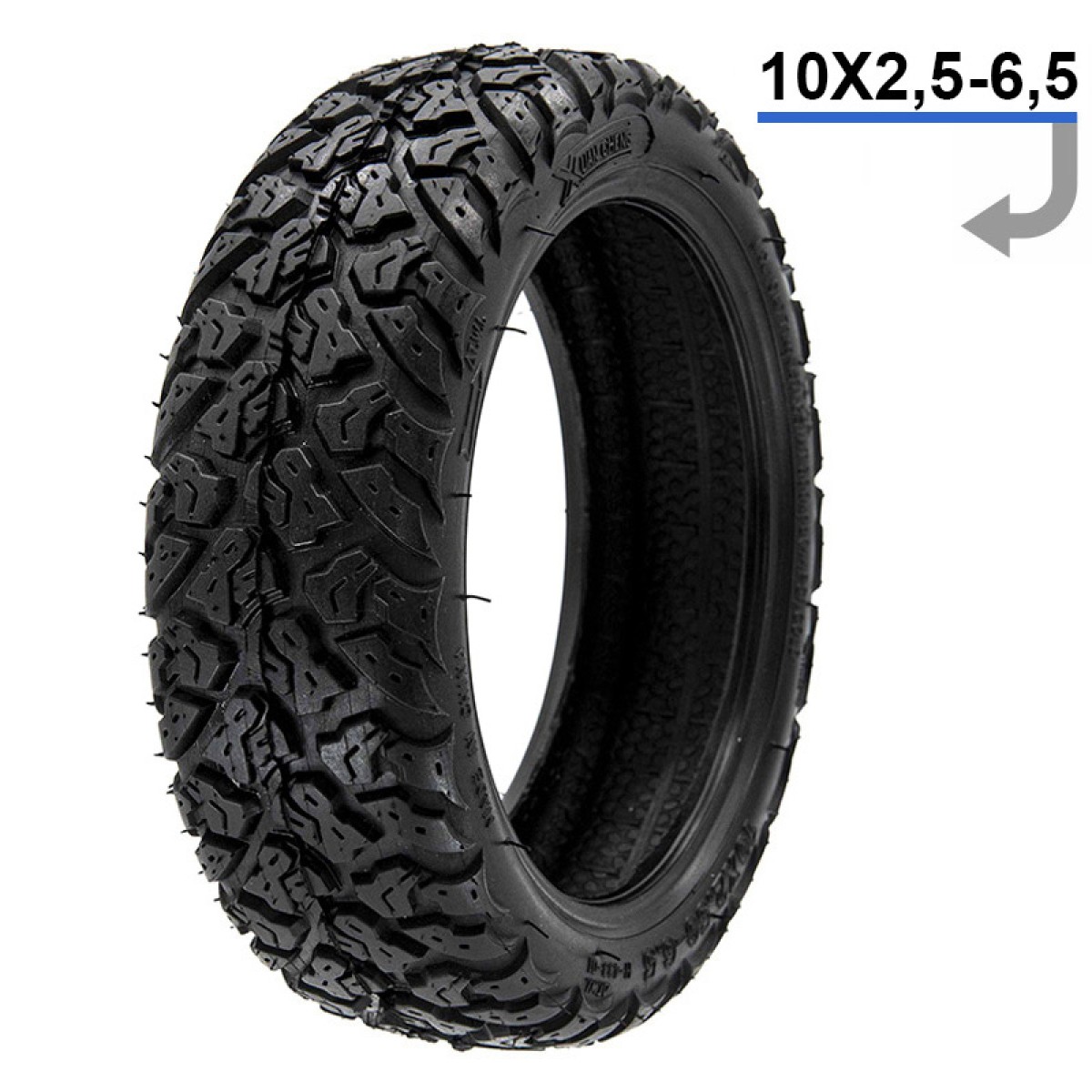 E Scooter E Roller Ersatzteil Schlauchloser Offroad-Reifen 10×2,5-6,5 Xuancheng